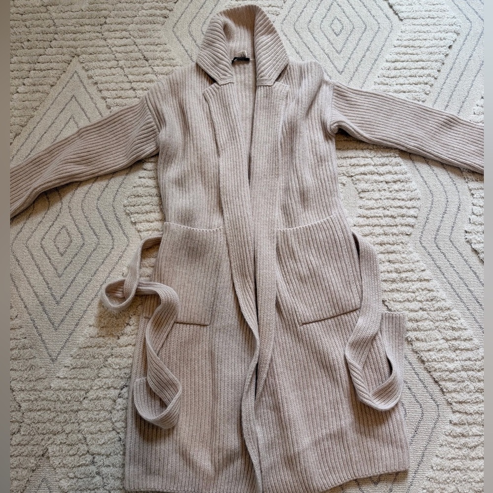 Joseph Cote Anglais belted cardigan- Sz. XS- Cream